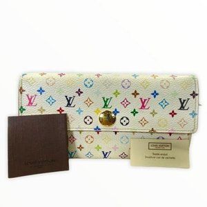 Authentic Louis Vuitton Wallet Long Monogram Multicolor LV Vintage